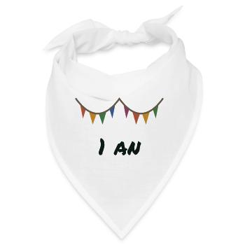 1. 1 Jahr. 1. JUBILÄUM. 1-JÄHRIGES JUBILÄUM - Bandana - Weiß - Vorne