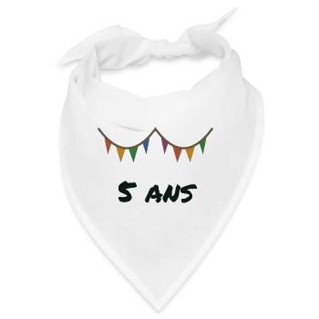 5 JAHRE. 5. JUBILÄUM. 5-JÄHRIGES JUBILÄUM - Bandana - Weiß - Vorne