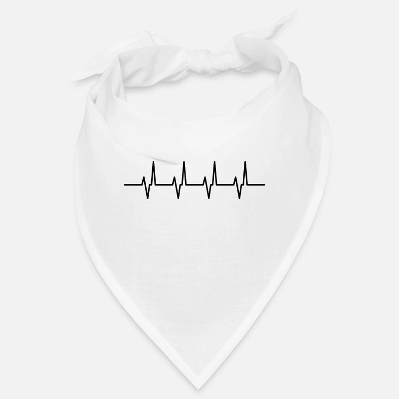 herz frequenz - Bandana - Weiß
