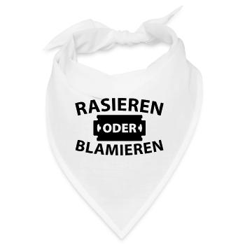 Rasieren oder blamieren - Bandana - Weiß - Vorne