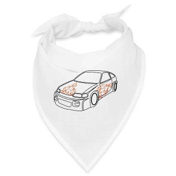 Sportwagen, Rennwagen, Automobile - Bandana - Weiß - Vorne