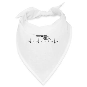 Smith Wesson Revolver Heartbeat black - Bandana - Weiß - Vorne