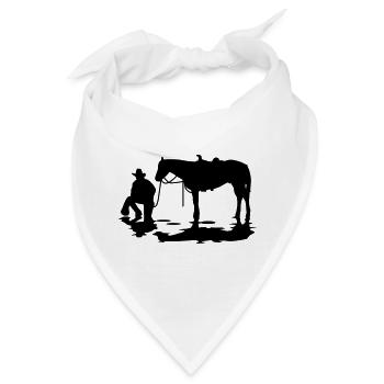 Cowboy  - Bandana - Weiß - Vorne