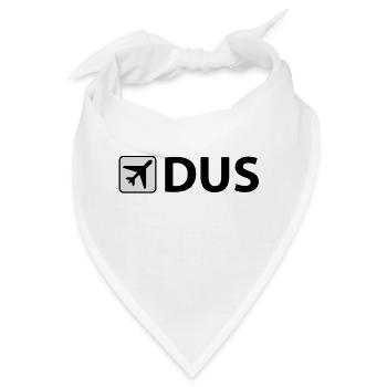 Airport - Flughafen - DUS - Düsseldorf - 3 Letter - Bandana - Weiß - Vorne