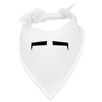 Die Schlitze für die Augen oder Augenbrauen - Bandana - Weiß - Vorne