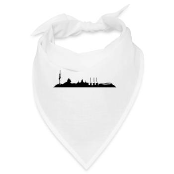 Hannover // Skyline // Silhouette // Skylineshirt - Bandana - Weiß - Vorne