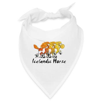 Islandpferde Trio - Isländer - Bandana - Weiß - Vorne