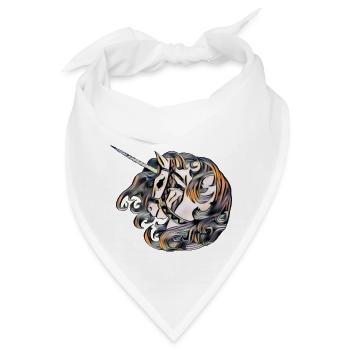 Verspieltes Einhorn Ornament - Bandana - Weiß - Vorne