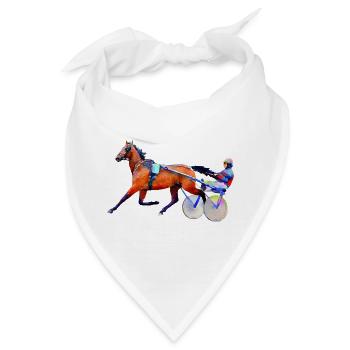 Trabrennen Traber - Bandana - Weiß - Vorne