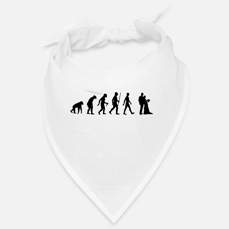 Evolution newlyweds bride groom wedding flower Bandana