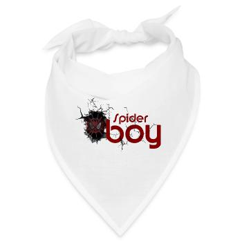Spinnentier-Held: Karminrotes Netz-Emblem - Bandana - Weiß - Vorne
