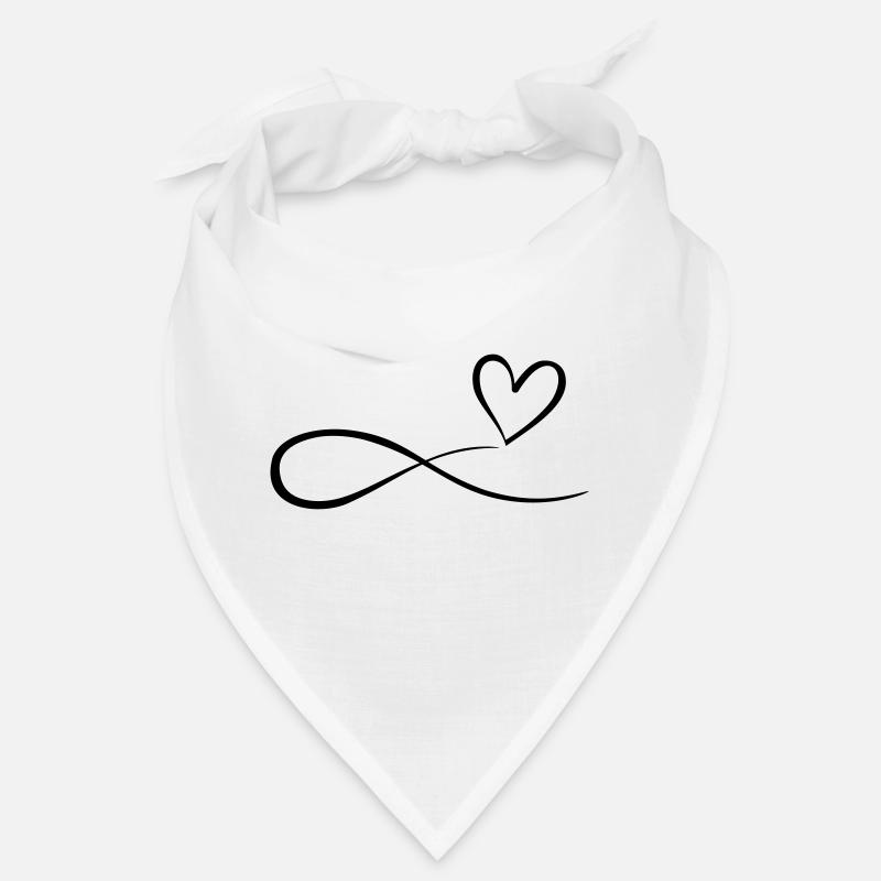 Herz Schnörkel Infinity Symbol Unendlichkeitsymbol Bandana