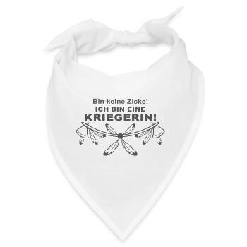 Ich bin eine Kriegerin - Bandana - Weiß - Vorne
