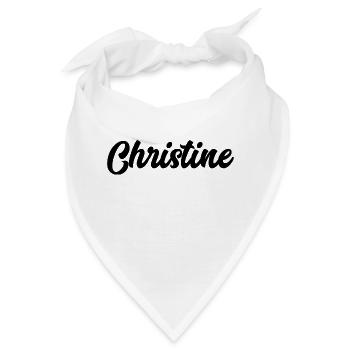 Christine benutzerdefinierte Text Geburtstagsname - Bandana - Weiß - Vorne