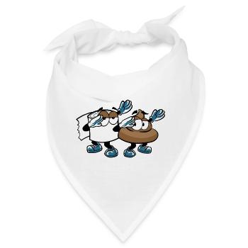 DABBING POOP KACKE KLOPAPIER - Bandana - Weiß - Vorne