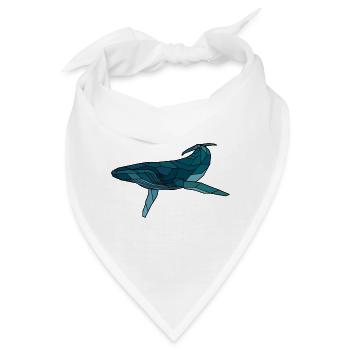 Buckelwal blanko - Bandana - Weiß - Vorne