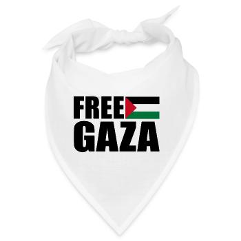 Free gaza - Bandana - Weiß - Vorne