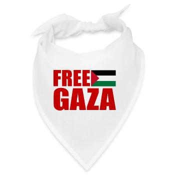 Free gaza - Bandana - Weiß - Vorne