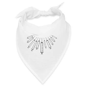 Spritzen (schwarz) - Bandana - Weiß - Vorne
