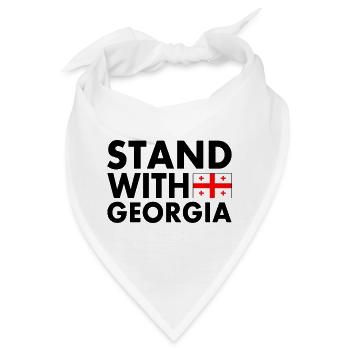 Stand with georgia - Bandana - Weiß - Vorne