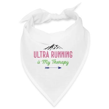 Ultra Running ist meine Therapie - Bandana - Weiß - Vorne