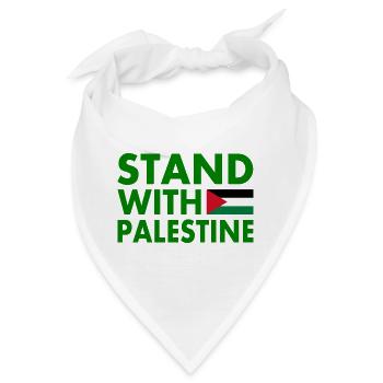 Stand with palestine - Bandana - Weiß - Vorne