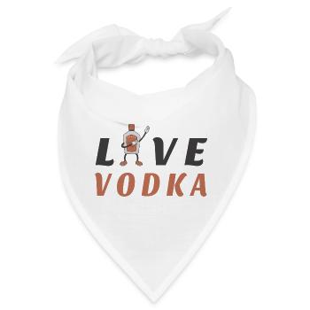 Liebe Wodka - Bandana - Weiß - Vorne