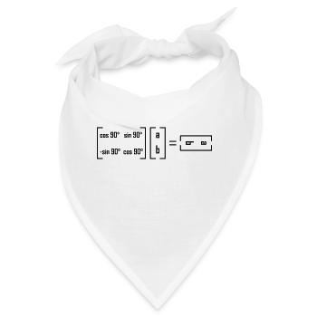 Drehmatrix - Mathematik Mathe Matrix Witz - Bandana - Weiß - Vorne
