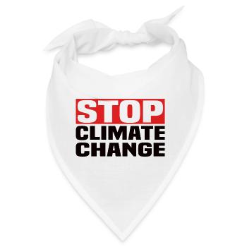 Stop Climate Change - Bandana - Weiß - Vorne