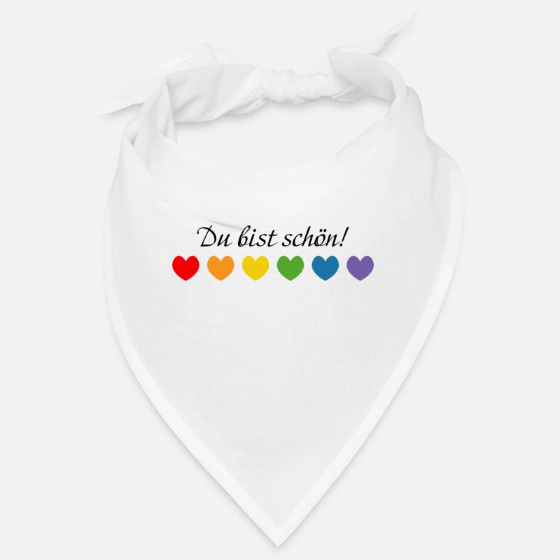 Regenbogenherzchen Du bist schoen Bandana