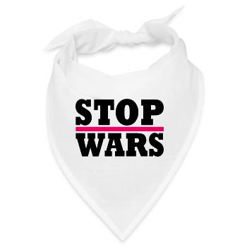 Stop wars - Bandana - Weiß - Vorne