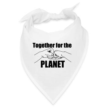 Gemeinsam für unsere Erde - Bandana - Weiß - Vorne