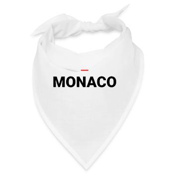 Monaco – Monaco-Typografie - Bandana - Weiß - Vorne