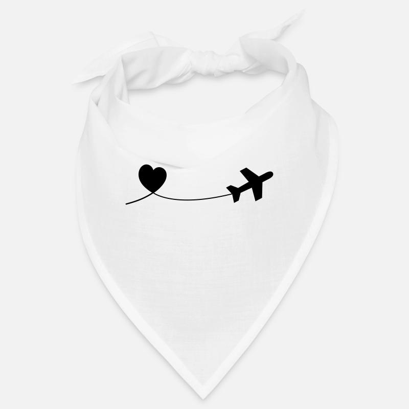 Airplane with heart Bandana