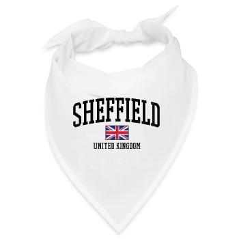 Sheffield UK Distressed Flag - Bandana - Weiß - Vorne