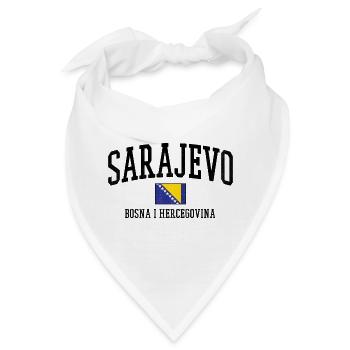 Bosnien Flaggenkunst Balkan - Bandana - Weiß - Vorne