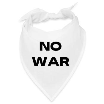 No WAR - kein Krieg - Bandana - Weiß - Vorne