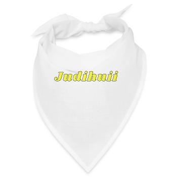 judihui Freudeschrei auf Schweizerdeutsch - Bandana - Weiß - Vorne