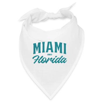 Miami Florida Retro Typo - Bandana - Weiß - Vorne