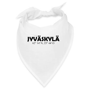 Jyväskylä - Finland - Coordinates - Longitude - Bandana - Weiß - Vorne
