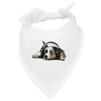 Australian Shepherd - Bandana - Weiß - Vorne