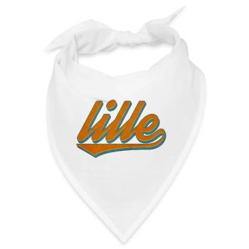 Retro Lille Frankreich - Bandana - Weiß - Vorne