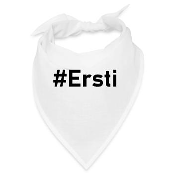 Ersti schwarz / Motiv für Erstsemester / Studenten - Bandana - Weiß - Vorne