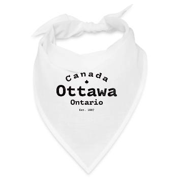 Ottawa 1867 Emblem Vintage - Bandana - Weiß - Vorne