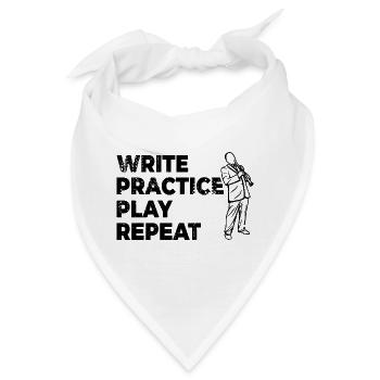 Motivierender Klarinetten Spruch - Bandana - Weiß - Vorne
