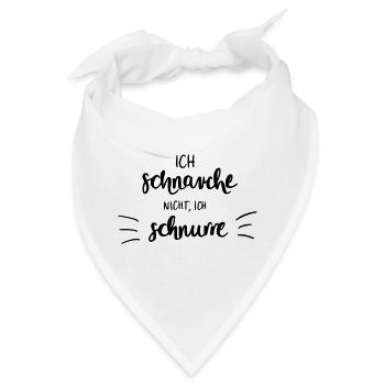 Ich schnarche nicht - Ich schnurre - Bandana - Weiß - Vorne