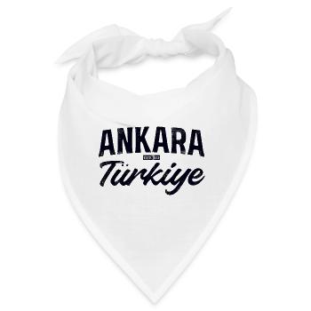Ankara Turkiye Schriftlogo - Bandana - Weiß - Vorne