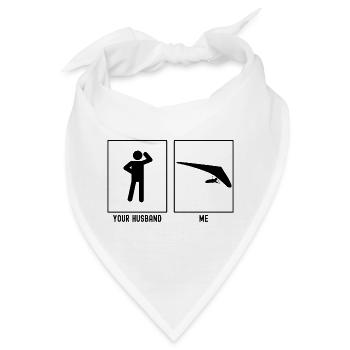 Ihr Ehemann - Ich - Gleitschirmfliegen in der Fern - Bandana - Weiß - Vorne