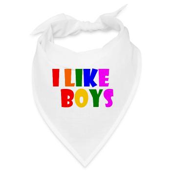 I like boys - Bandana - Weiß - Vorne