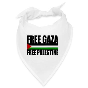 Free gaza free palestine - Bandana - Weiß - Vorne